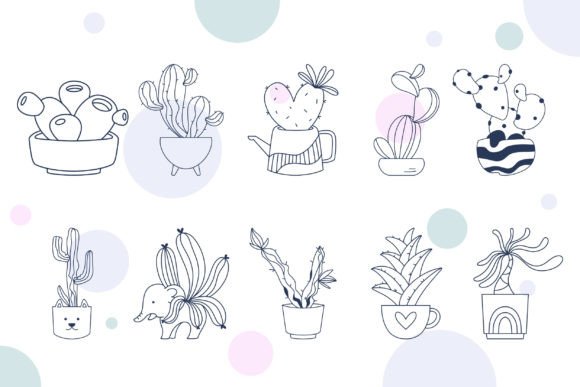 Cactus Succulents SVG: A Designer's Take on Modern Embroidery
