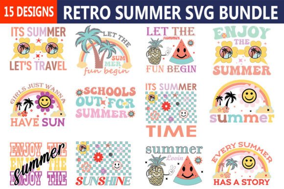 Retro Summer SVG Bundle: A Designer's Review for Embroidery