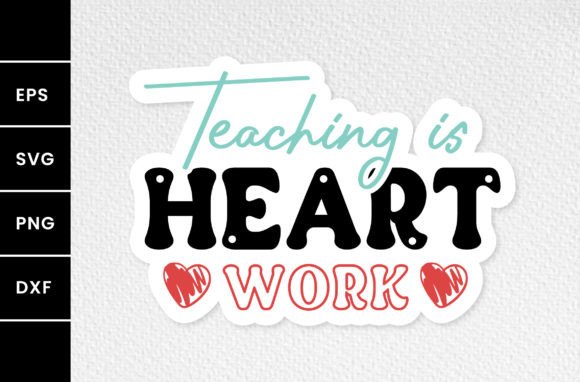 Review: Teaching is Heart Work Typography SVG for Embroidery